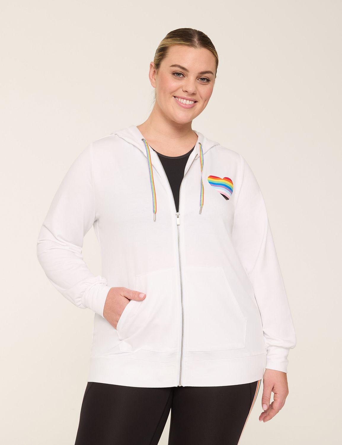 livi french terry zip-front hoodie