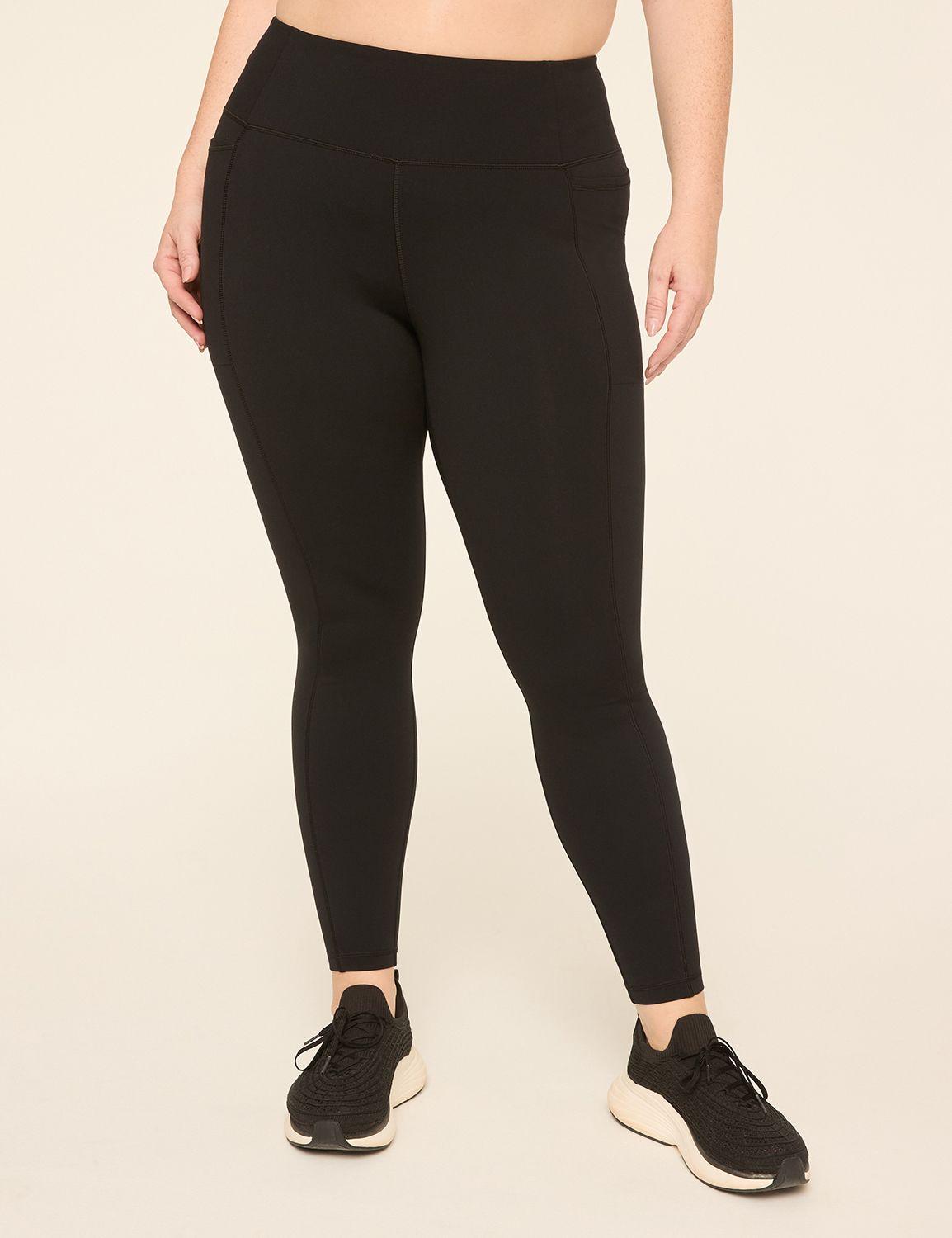 livi high-rise knit fleece-lined 7/8 legging