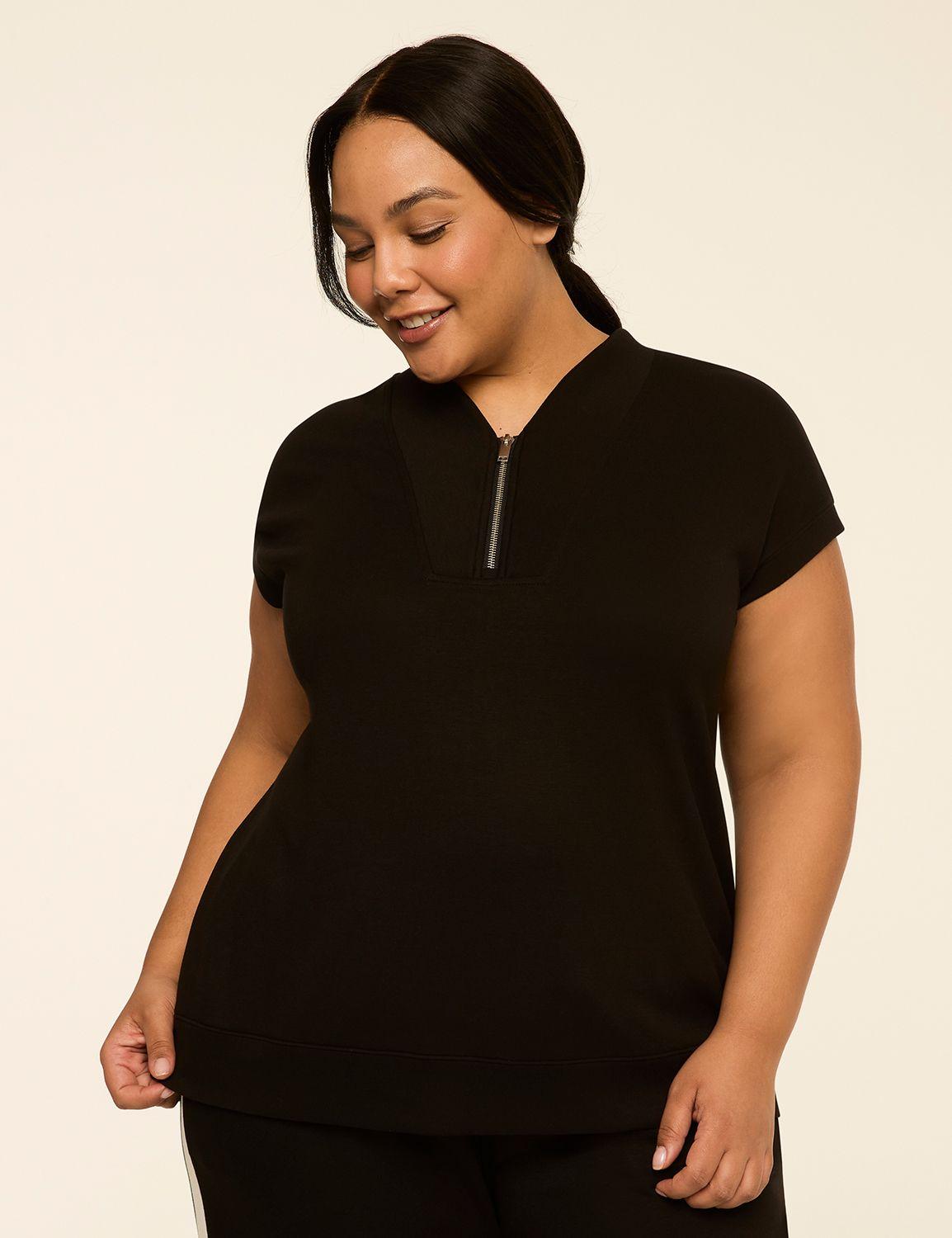 livi journey short-sleeve quarter-zip sweatshirt