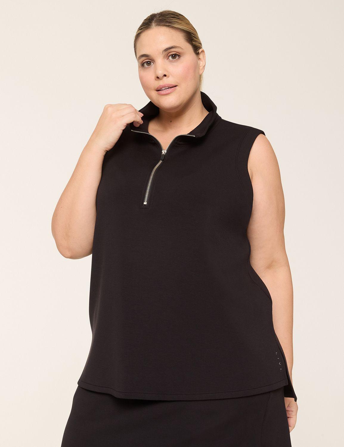 livi journey sleeveless half-zip top
