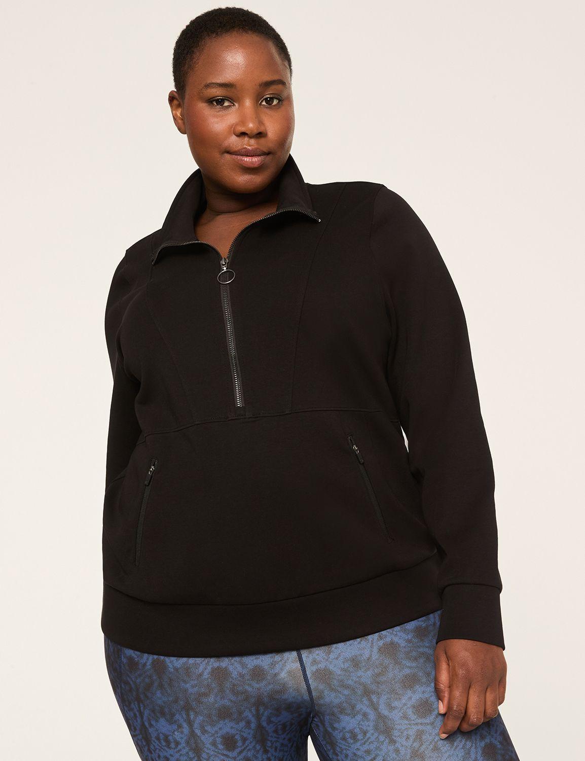 livi knit half-zip sweatshirt