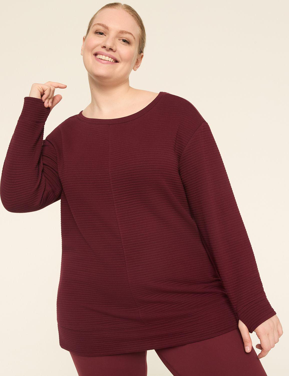 livi long-sleeve boatneck ottoman top