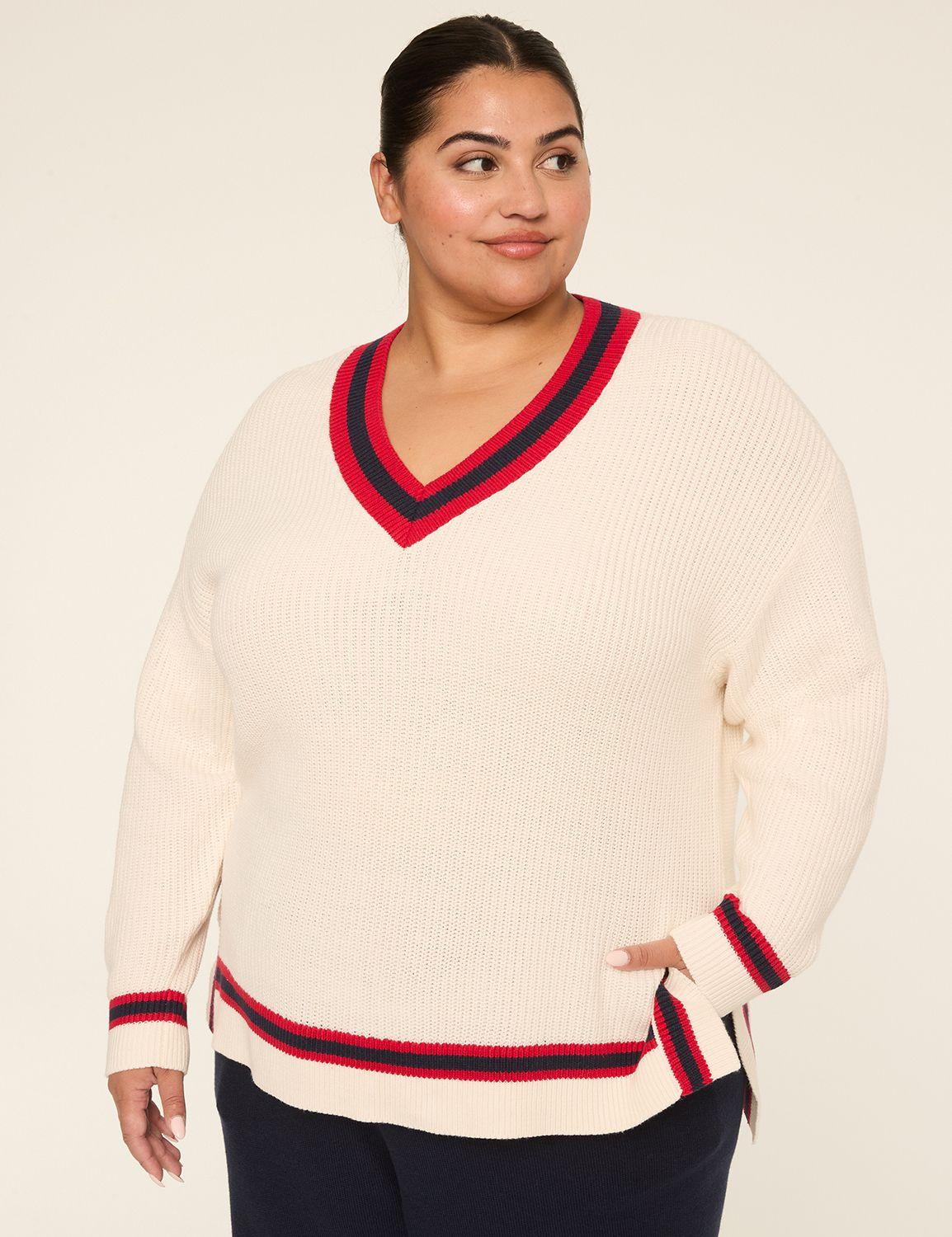 livi long-sleeve v-neck sweater