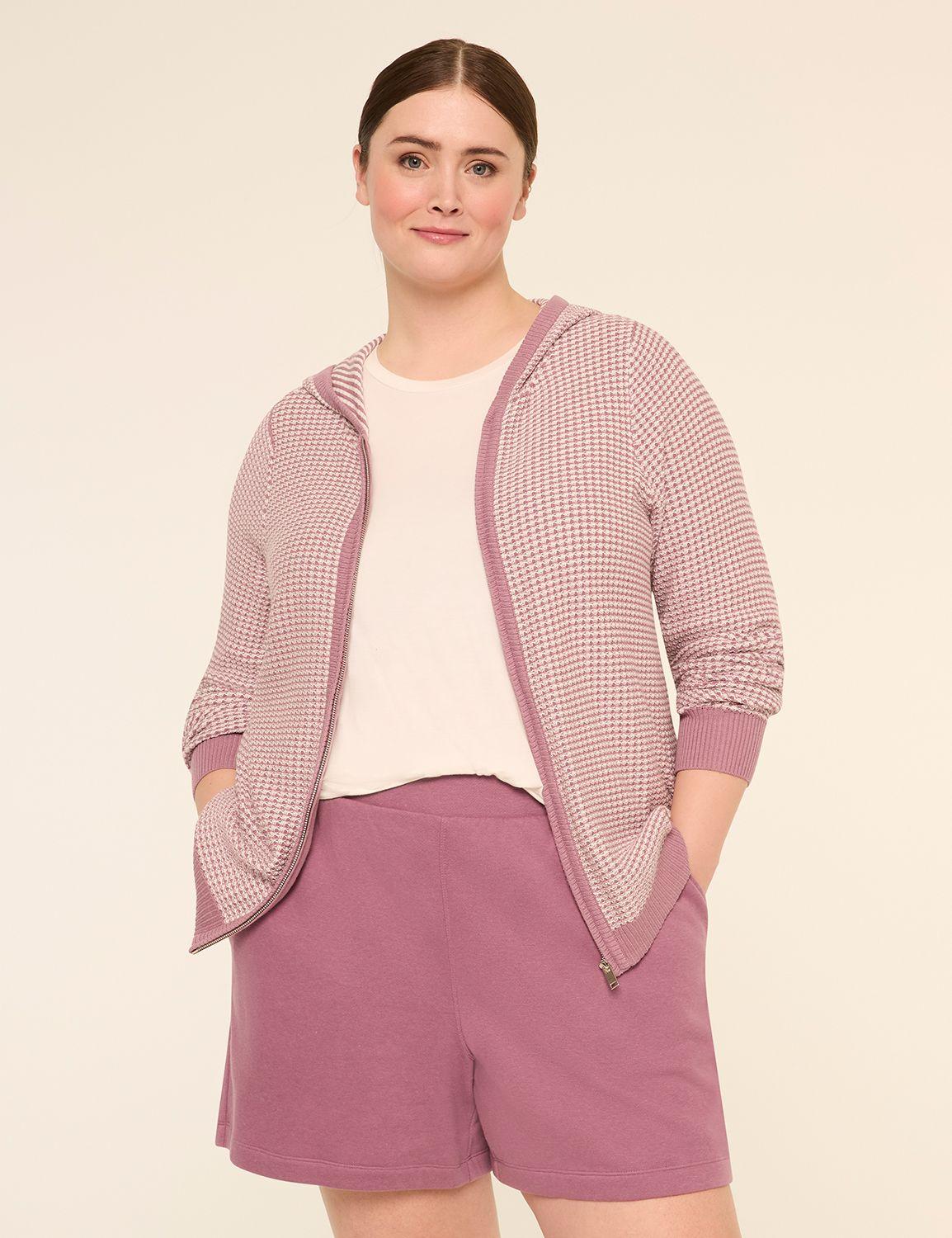 livi long-sleeve zip up sweater hoodie