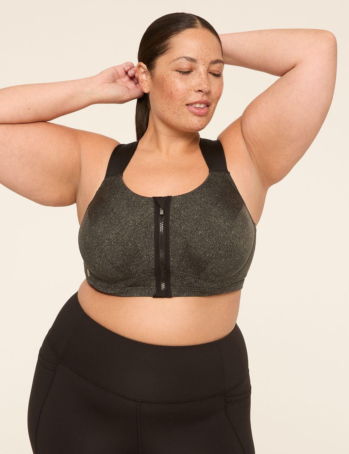 livi max support comfort zip-front sports bra