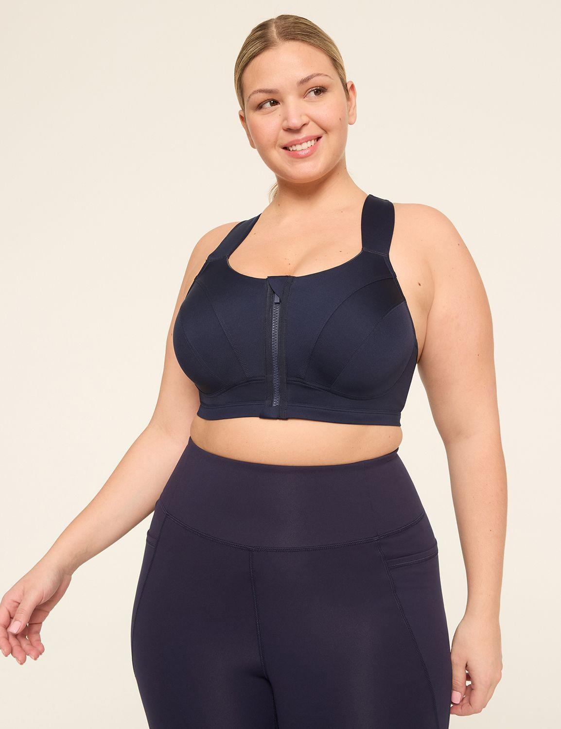 livi max support comfort zip-front sports bra