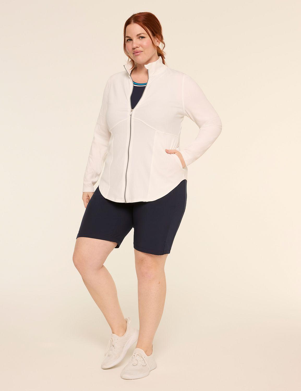livi ribbed go-getter wicking zip-front jacket