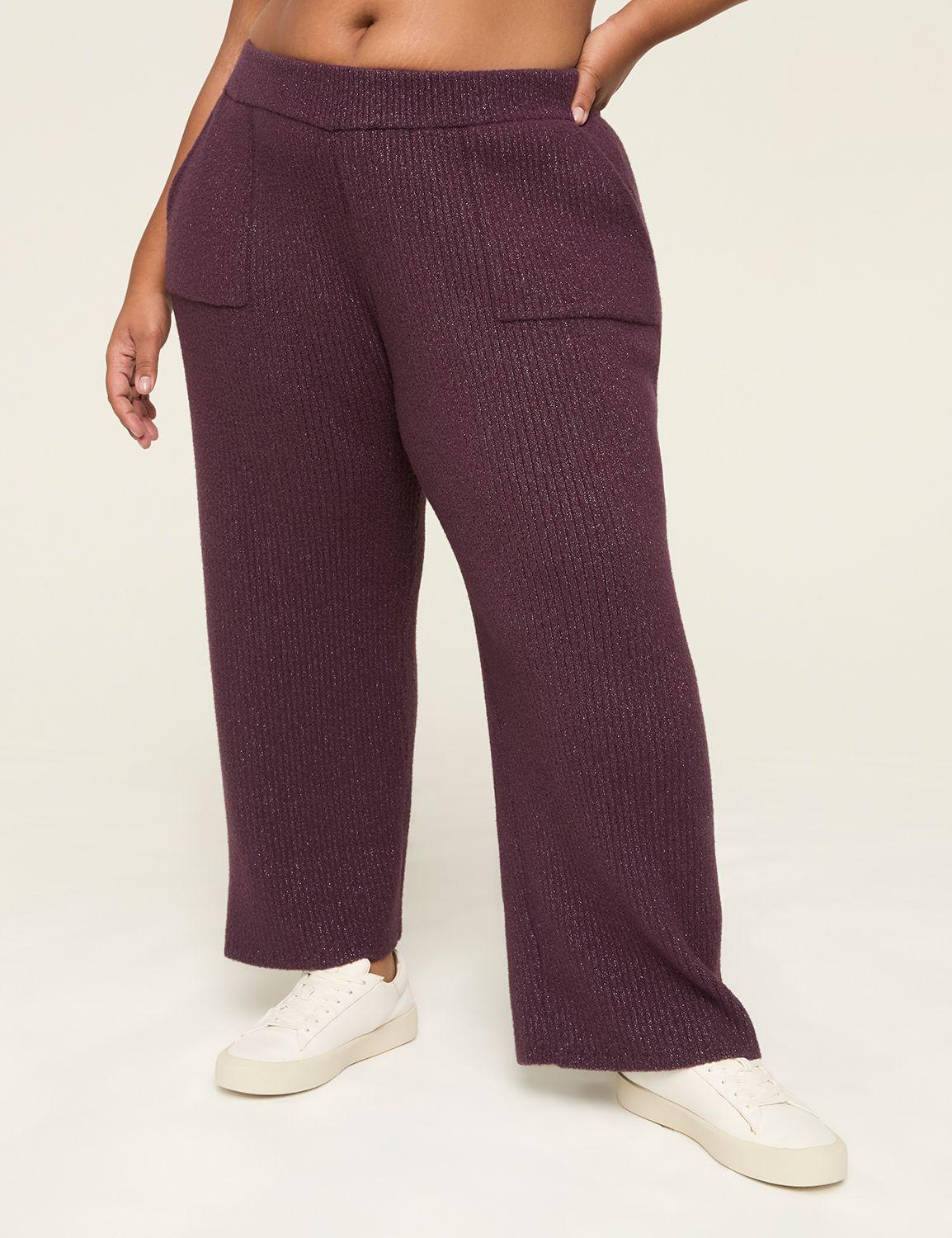livi shimmer sweater relaxed straight pant