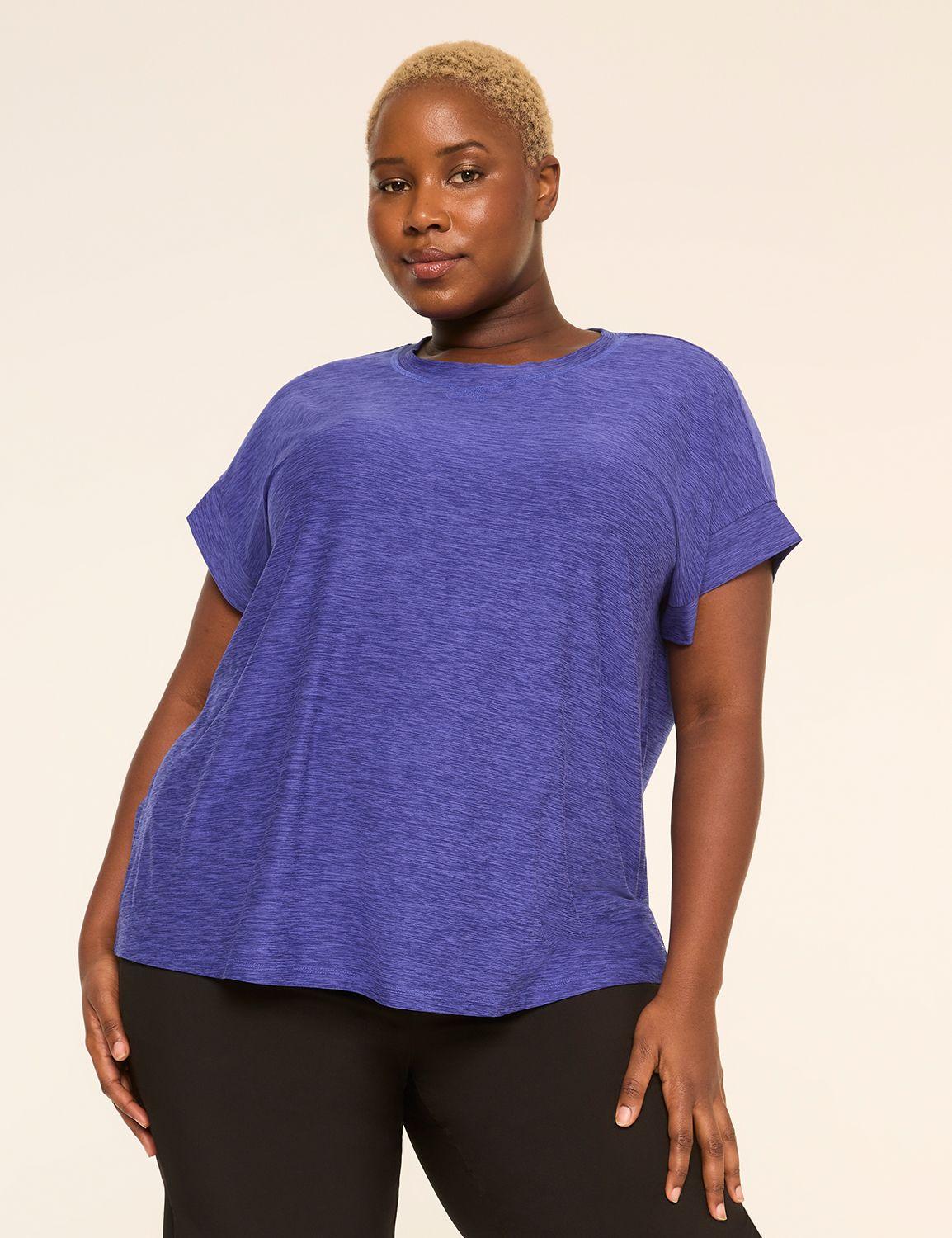 livi soft crew-neck tonal marl tee