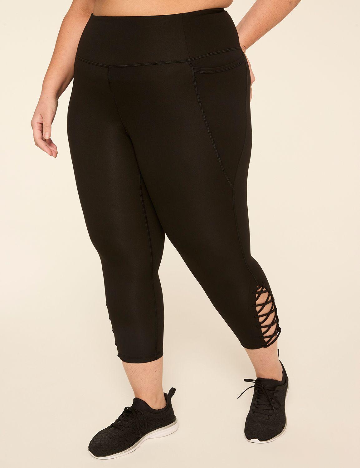 livi soft high-rise macrame-detail capri