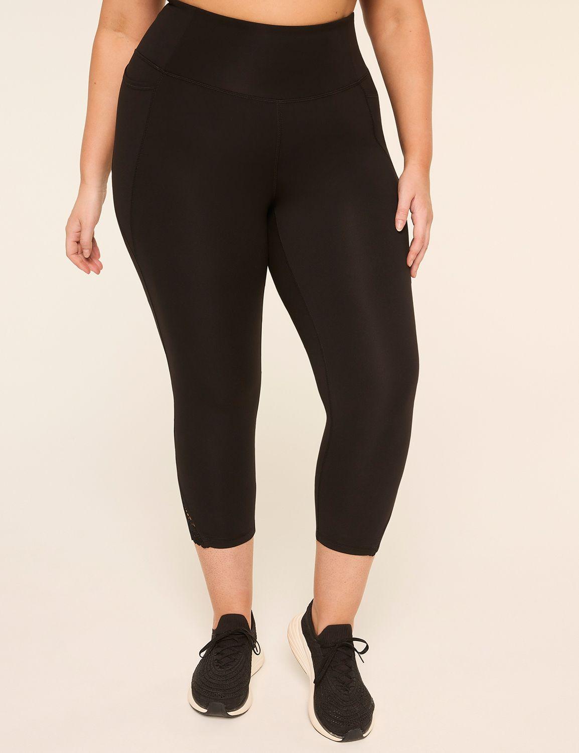 livi soft lace-detail capri legging