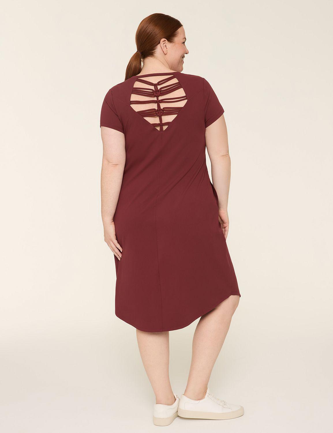 livi soft macrame-back midi dress