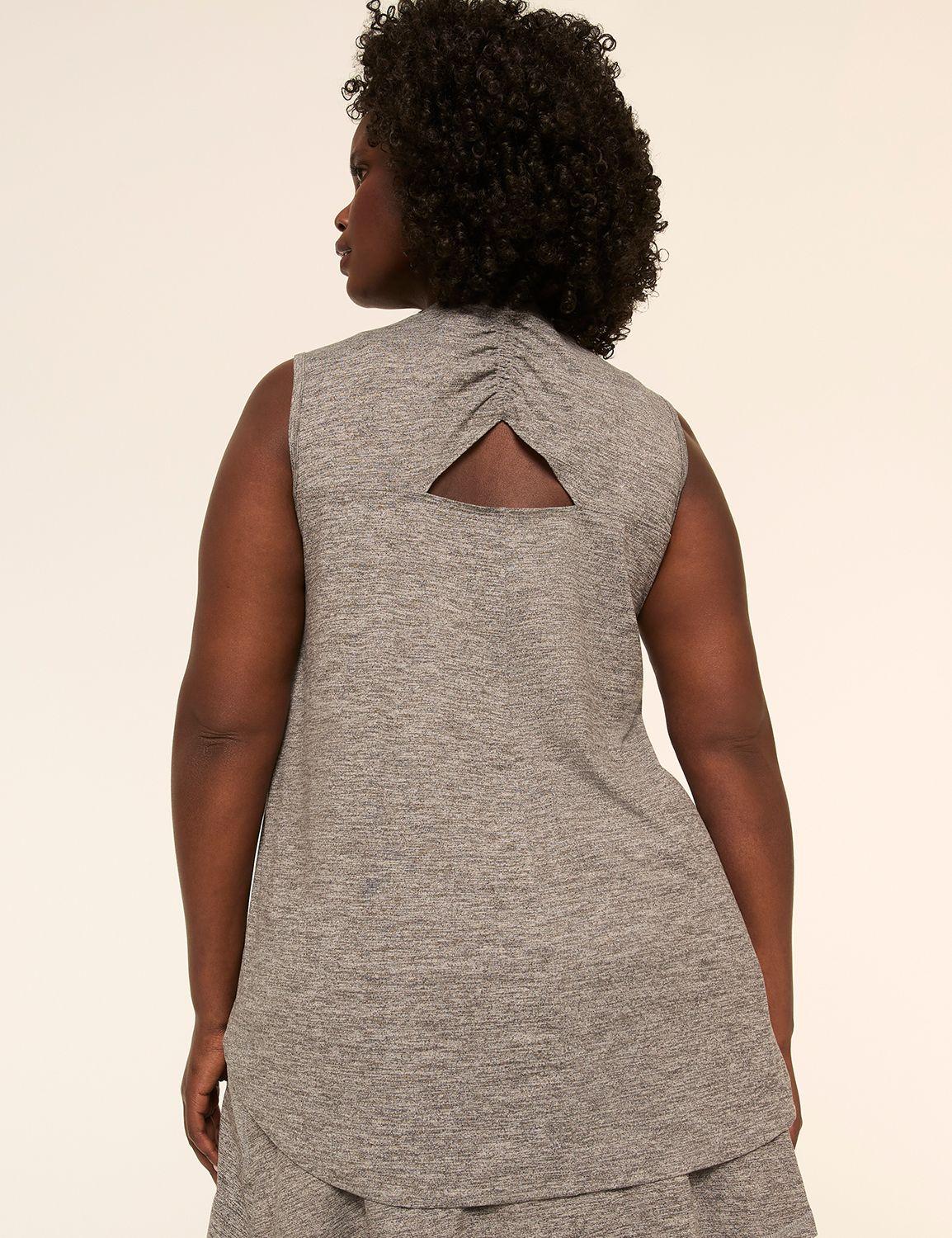 livi soft marl ruched-back tank