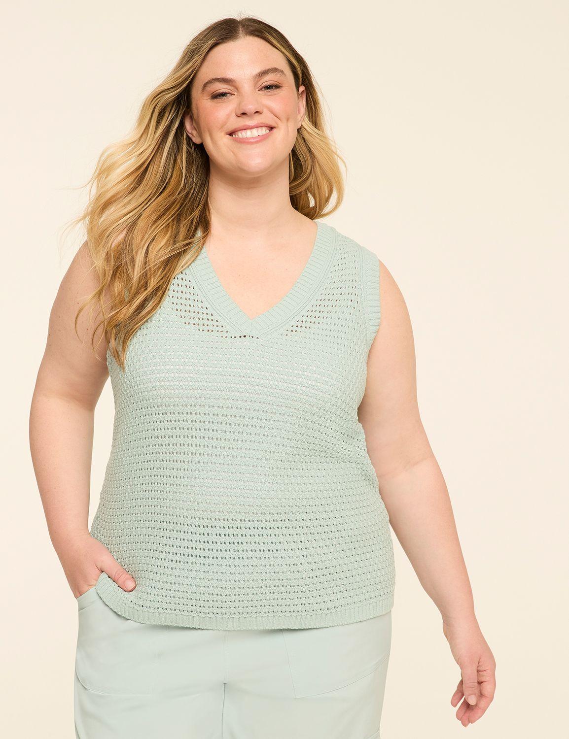 livi textured sweater tank