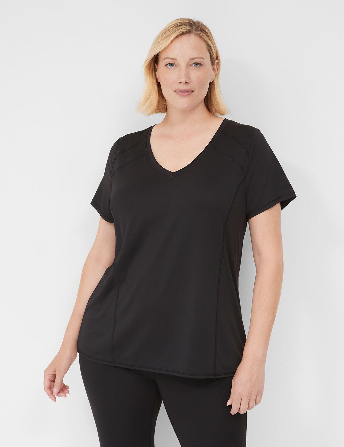 livi wicking v-neck performance tee