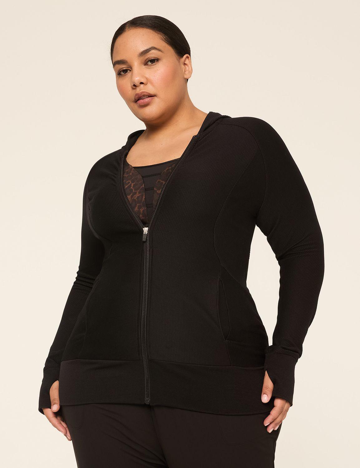 livi zip-front ribbed jacket