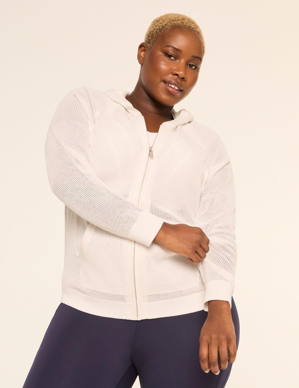 livi zip-front sweater hoodie