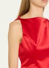 livie high-neck satin mini dress
