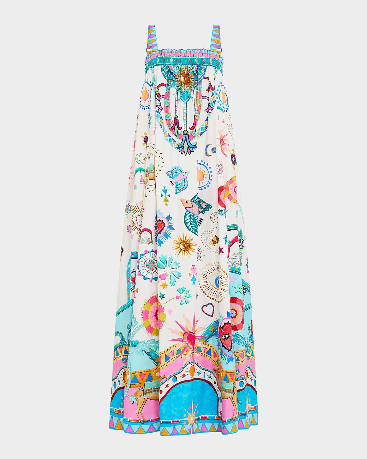 living in colour wide-strap sun dress