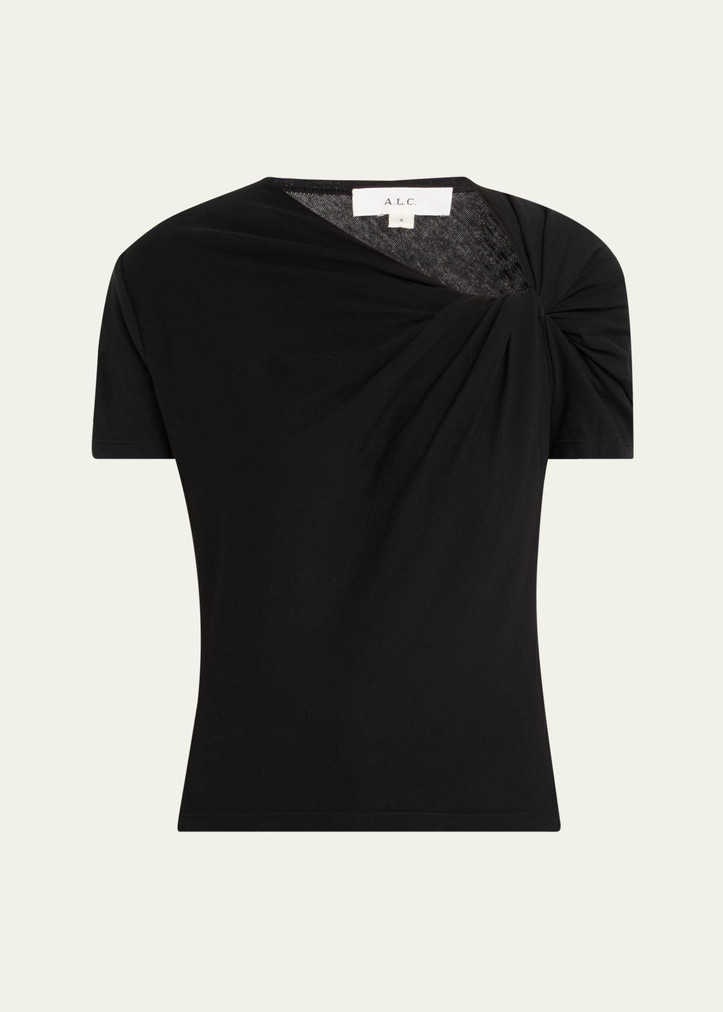 liz short-sleeve twist top