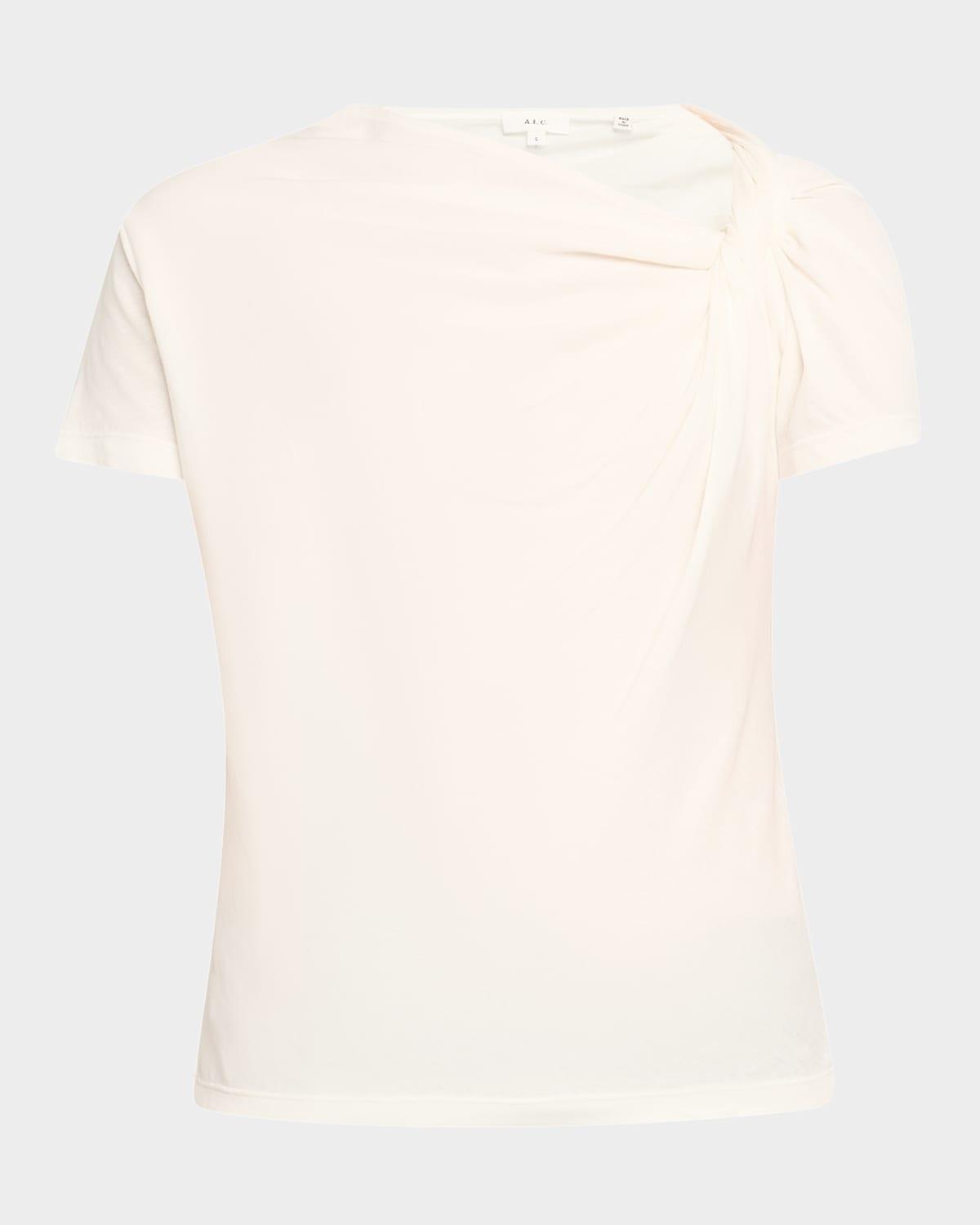 liz short-sleeve twist top