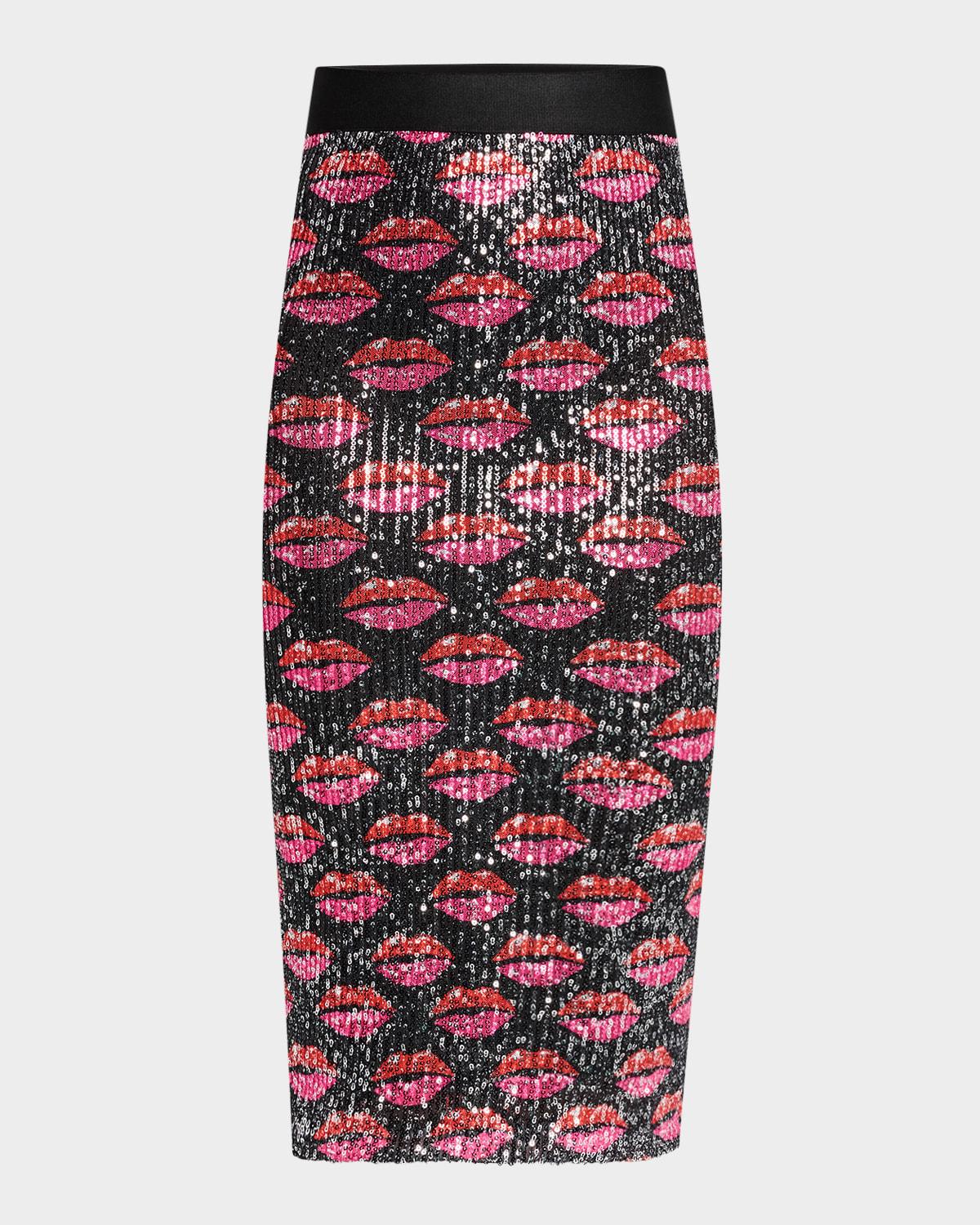 liza kiss kiss sequined skirt
