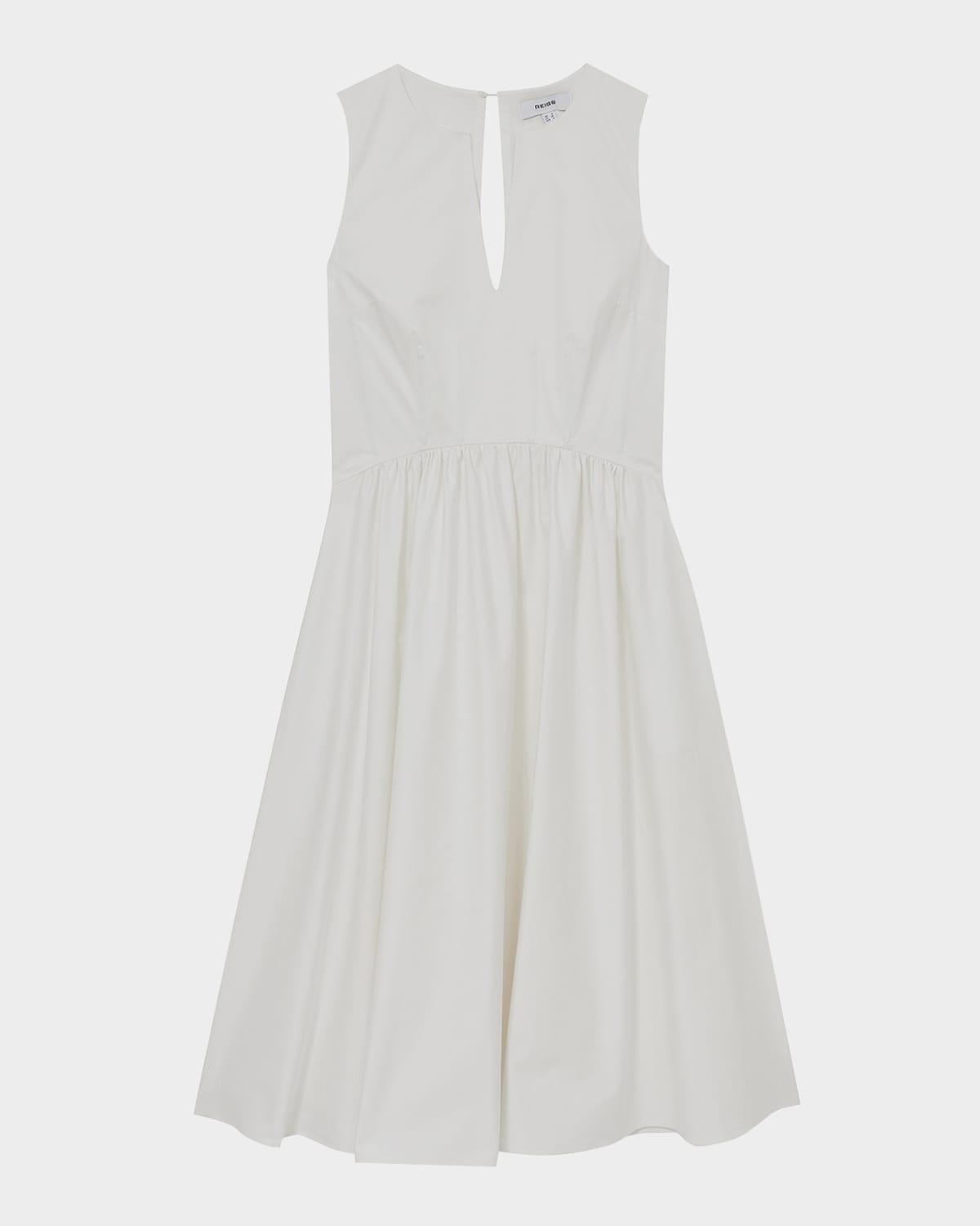liza sleeveless cotton midi dress