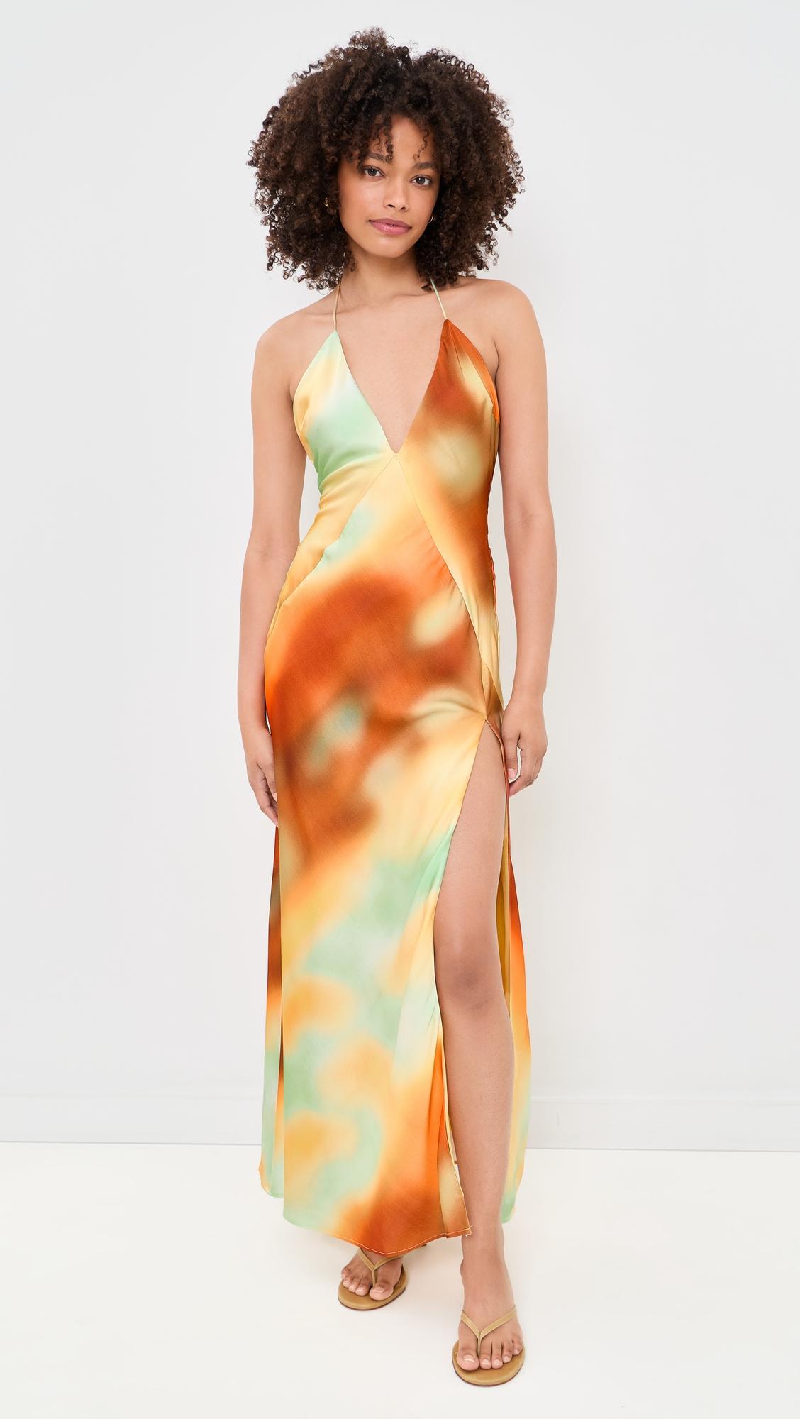 lizbeth halter maxi dress