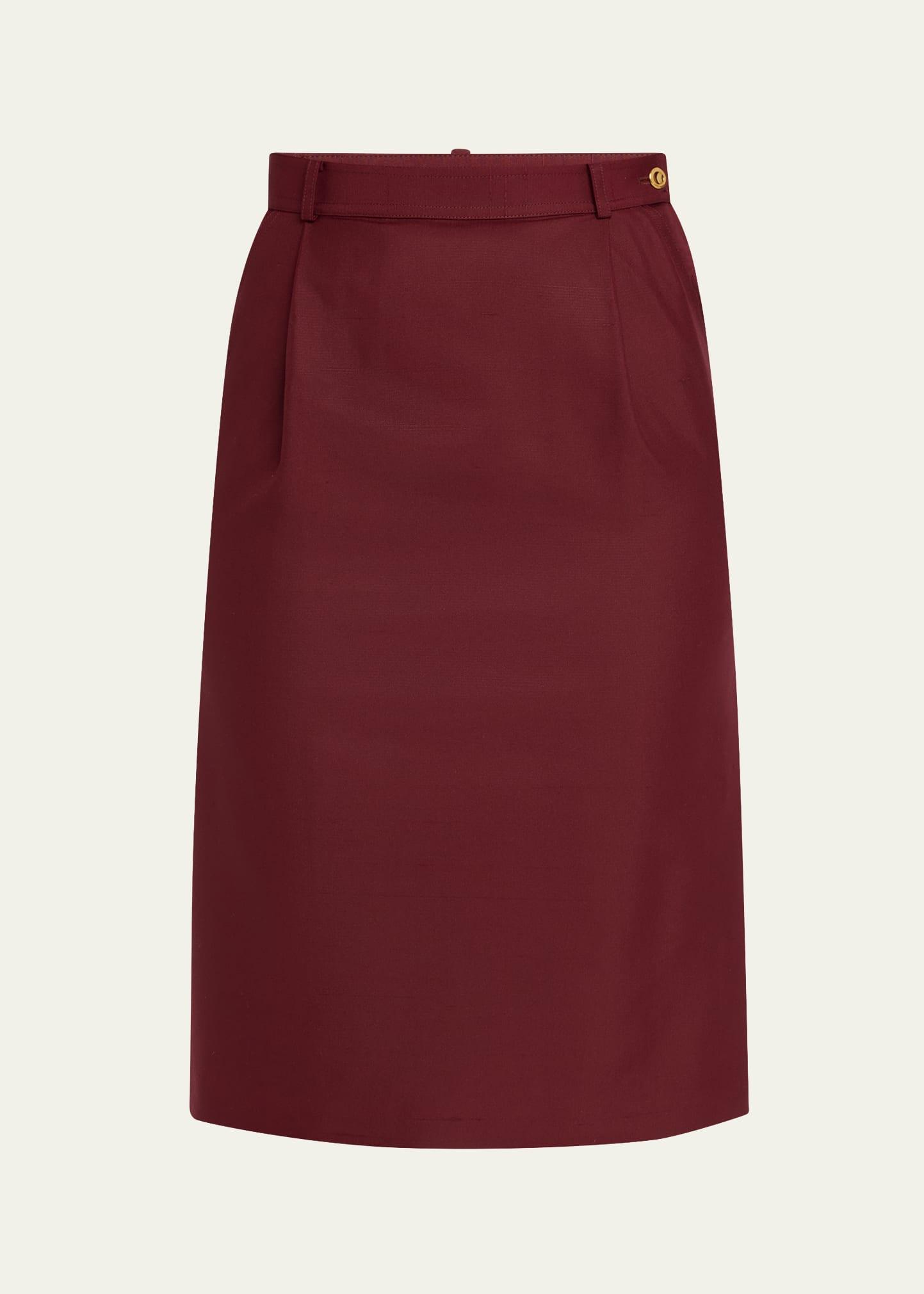 lizzy pleated silk skirt