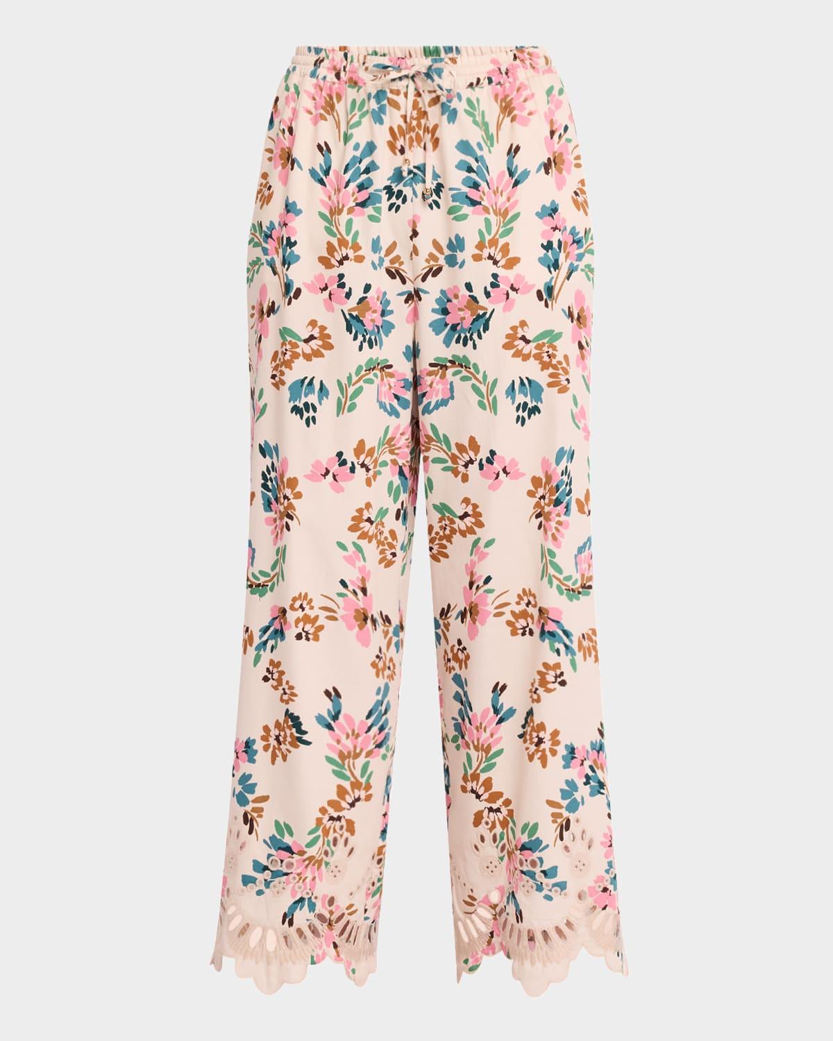 lizzy straight-leg crop pull-on pants