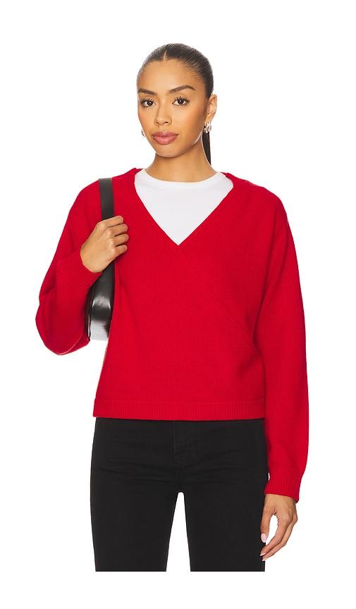 lna amira sweater in red.