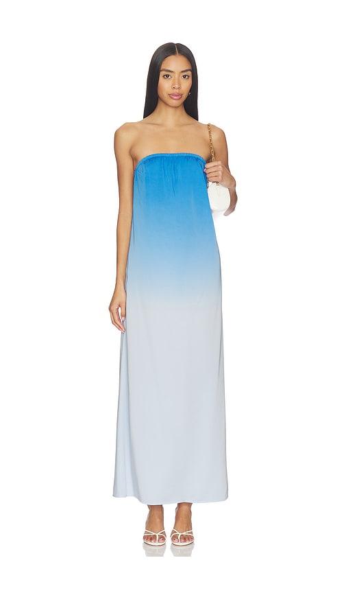 lna ekana dip dye dress in blue.