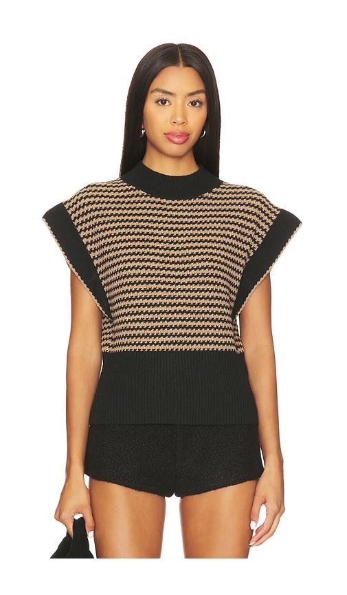 lna ellisa sleeveless sweater in beige.