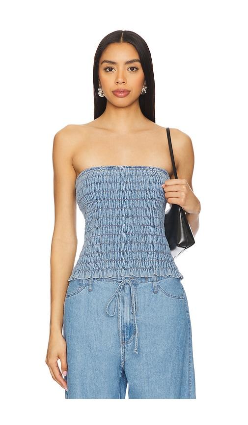 lna gigi tube top in blue.