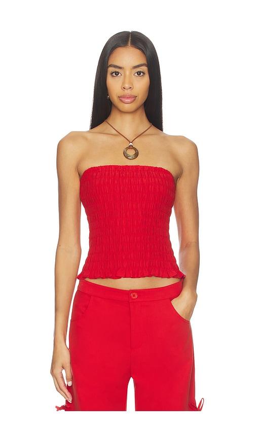 lna gigi tube top in red.