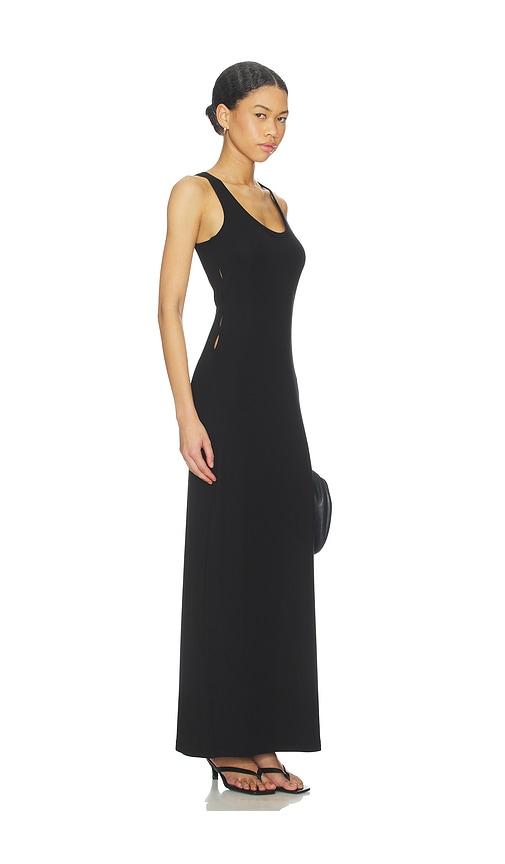 lna wade maxi dress in black.