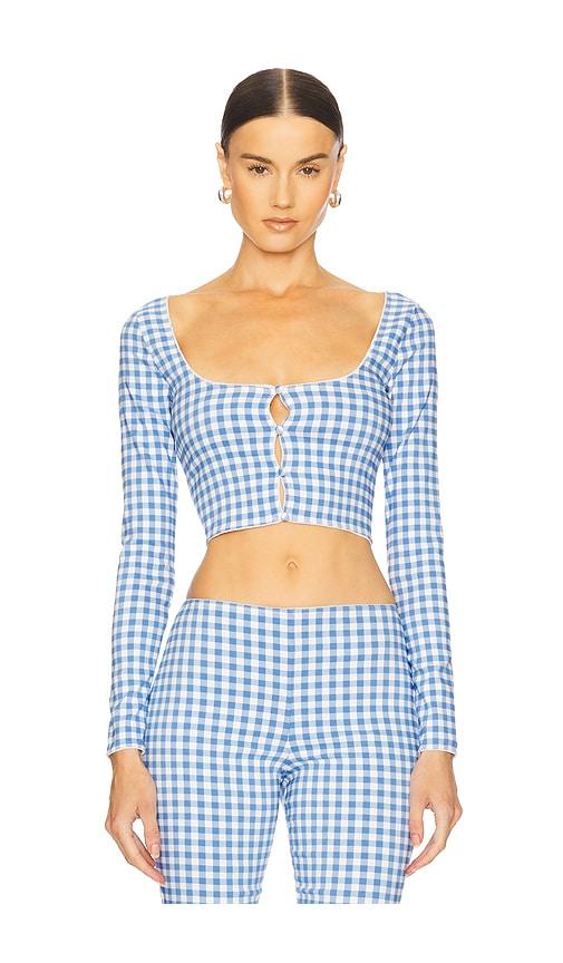 loba belinda top in blue.
