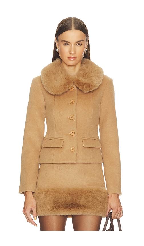 loba chelsea jacket in beige.