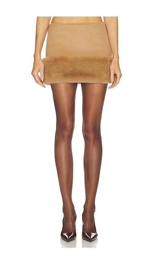 loba chelsea mini skirt in brown.