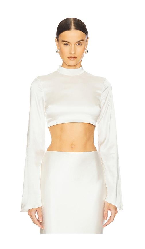 loba isabelle crop top in ivory.