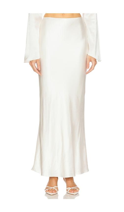 loba isabelle maxi skirt in ivory.