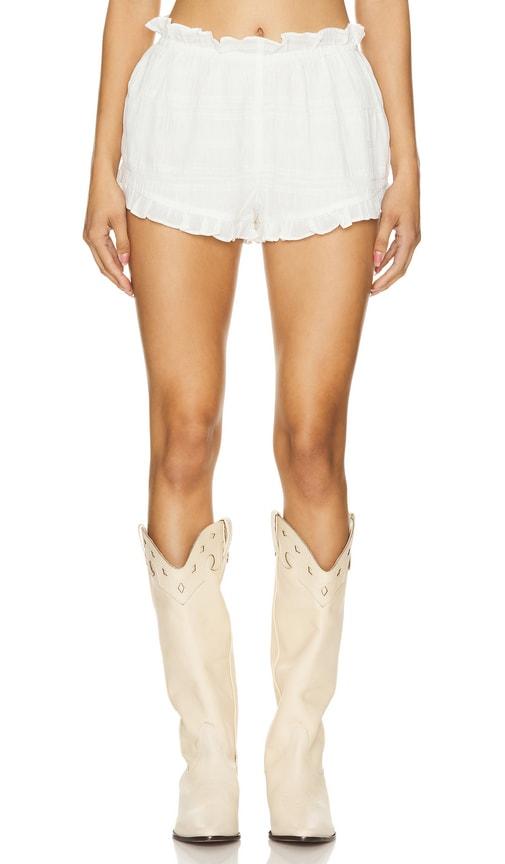 loba martina bloomer short in ivory.