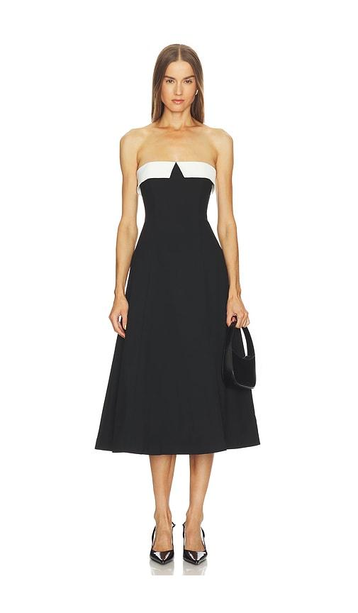 loba natalie midi dress in black.
