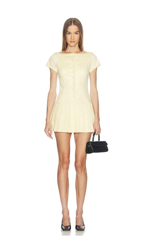 loba rivera mini dress in yellow.