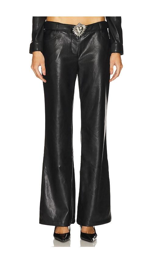 loba sagrada low rise pants in black.