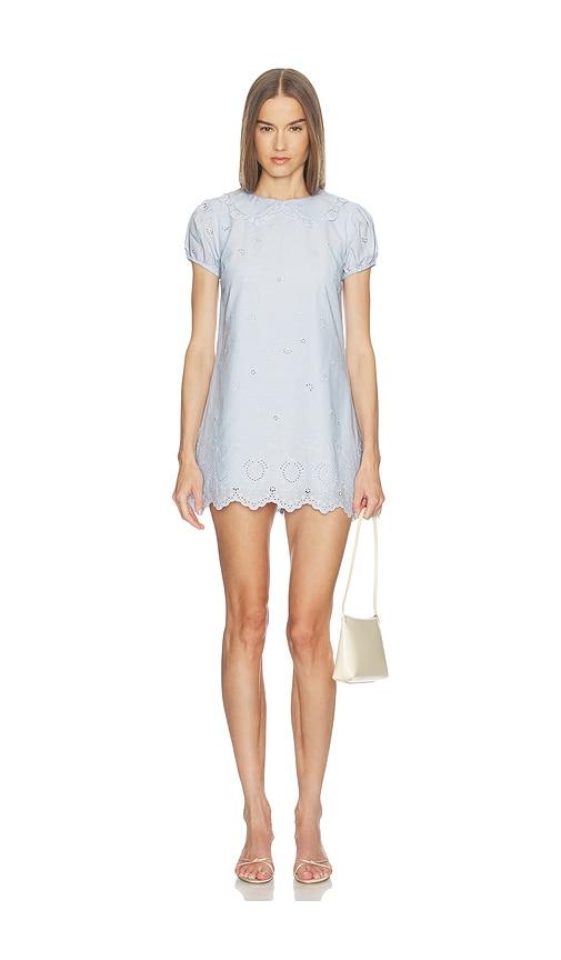 loba sintra mini dress in baby blue.
