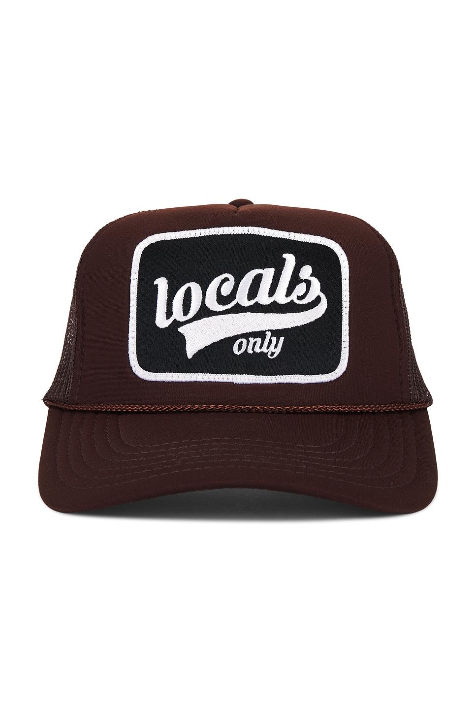 locals only script trucker hat