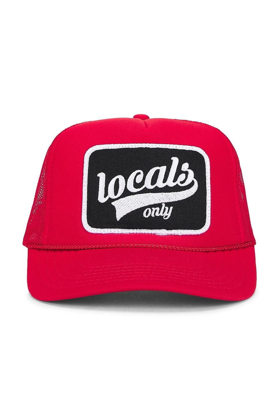 locals only script trucker hat