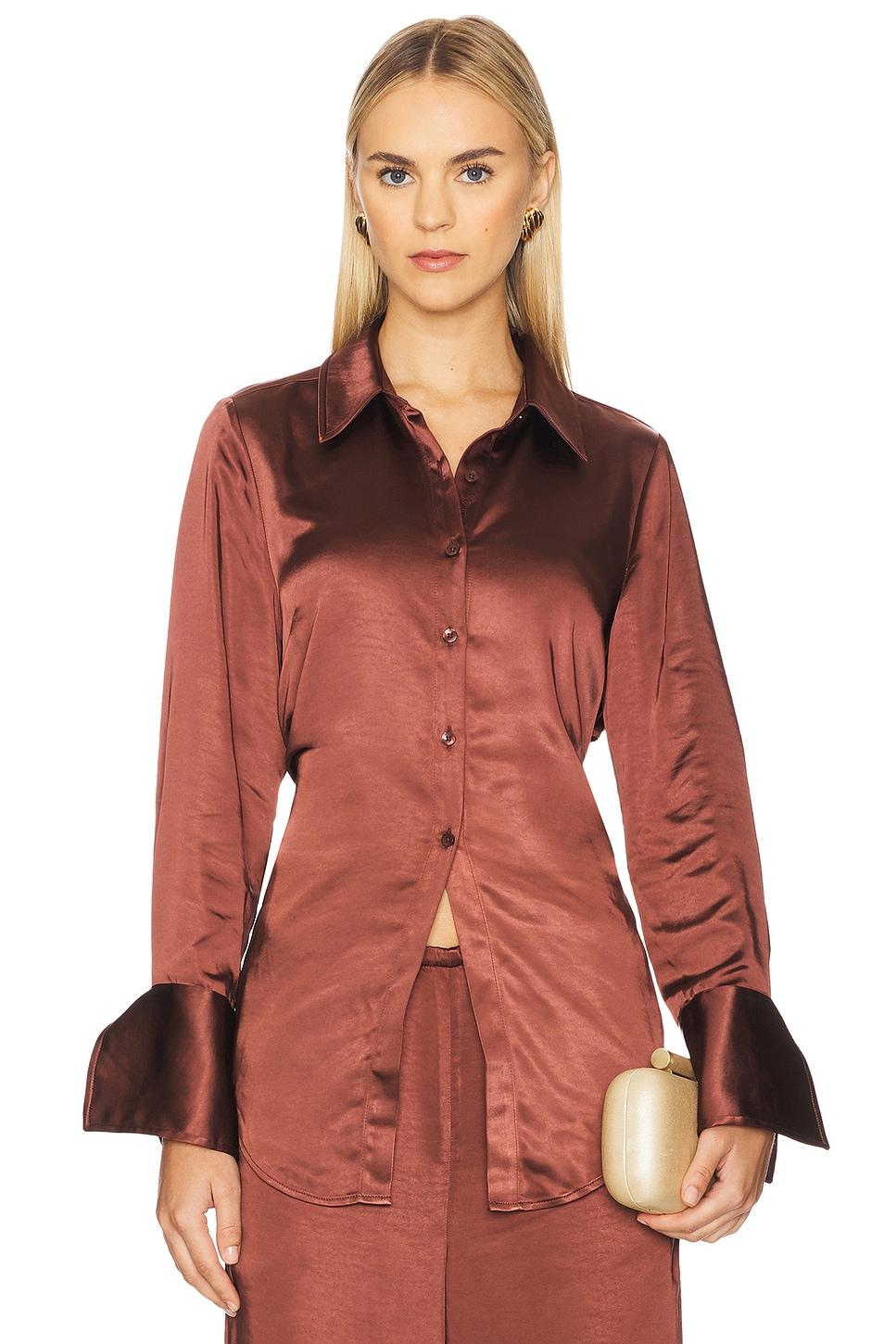 loch satin button up