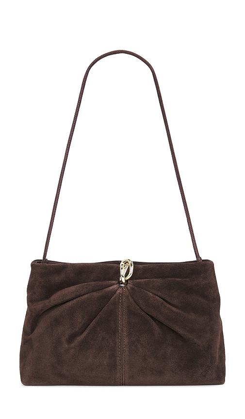 loeffler randall corrine ring clutch in brown.